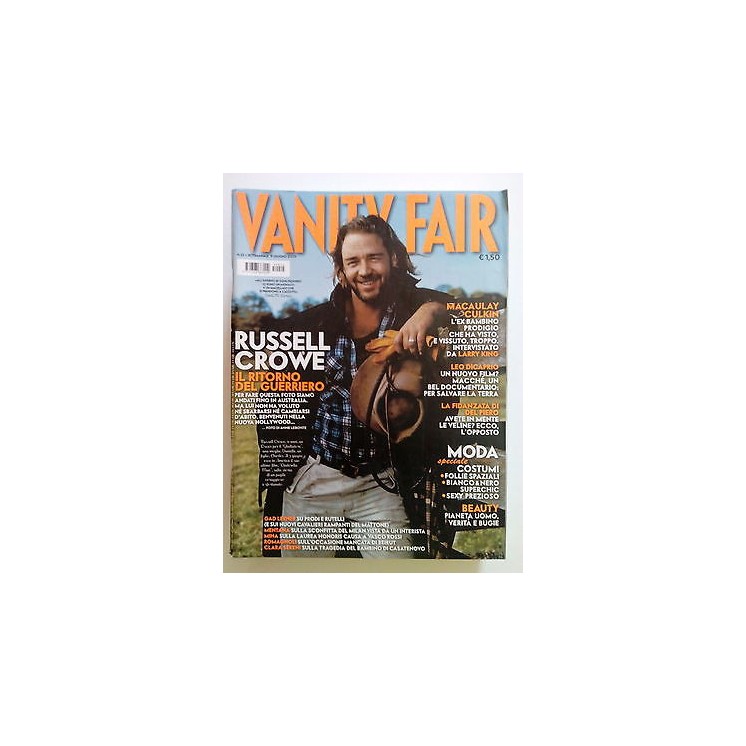 VANITY FAIR 22 giu. 2005 * RUSSELL CROWE, LEONARDO DI CAPRIO, H. SW...