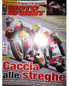 Moto Sprint N.20  2011:MV Agusta F4 RR Corsacorta,Vespa PX 125/150    FF06