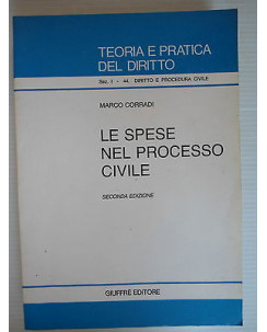 Teoria e pratica del diritto Le spese nel processo civile  Ed.Giuffre' [SR] A32