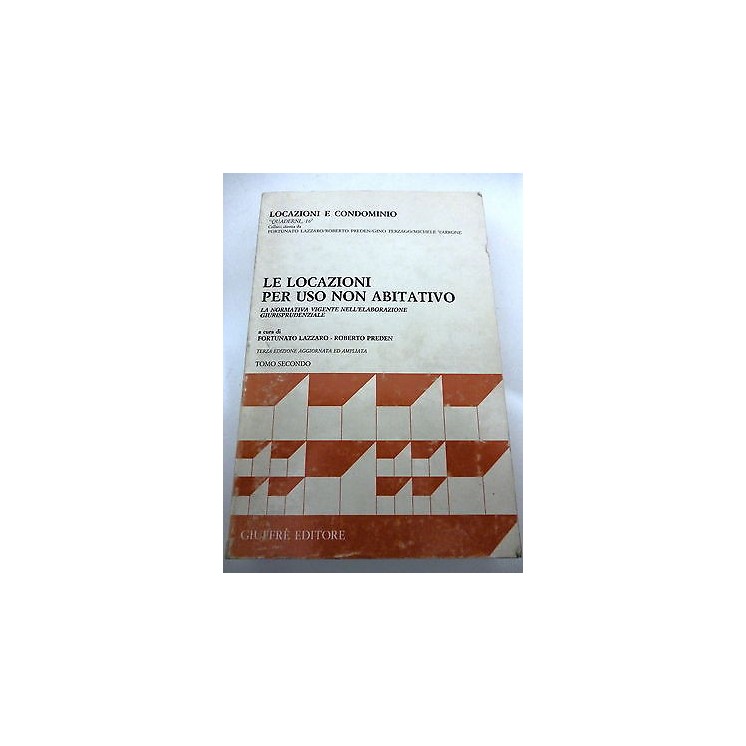 LAZZARO/PREDEN...: Le locazioni per uso non abitativo Vol.II°, 1992...