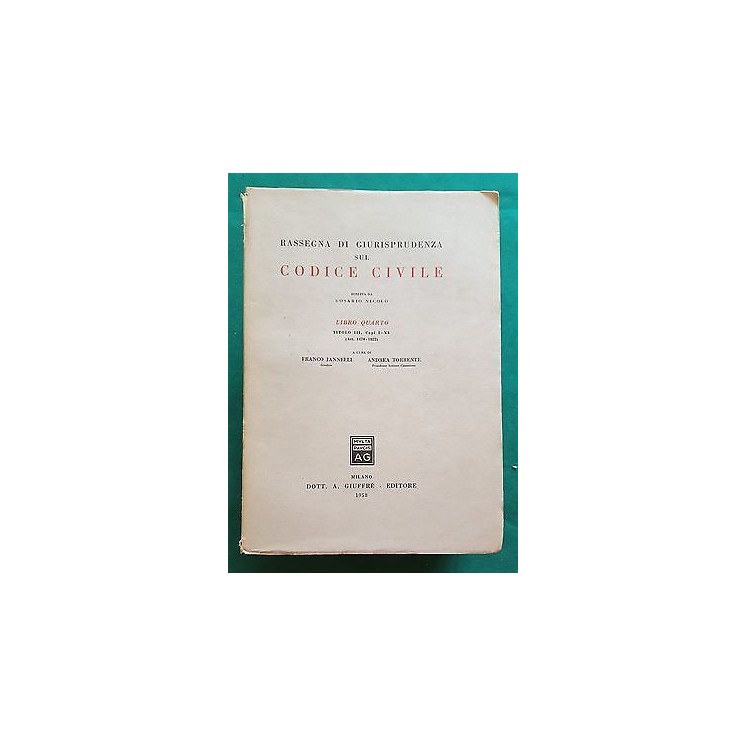 Rassegna Giurisprudenza Codice Civile L 4 t 3 c 1/15 a 1470-1822 Gi...