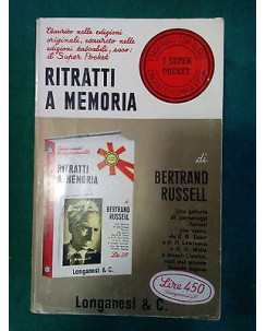 Bertrand Russell: Ritratti a memoria ed. Longanesi & C. [SR] A80