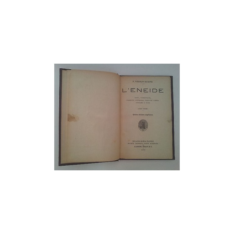 Virgilio: Eneide Libro I Dante Alighieri 1923 A30  4,20€