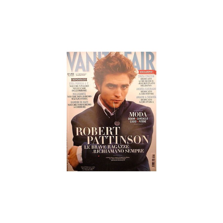 VANITY FAIR n. 11 [24 MARZO 2010] ROBERT PATTISON,ANDREA CASIRAGHI ...