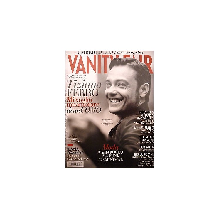 VANITY FAIR n. 40 [13 OTTOBRE 2010]TIZIANO FERRO,JAMES BLUNT,M.V. B...