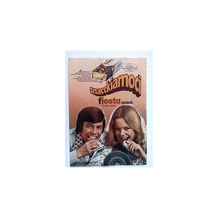 P71.005 Pubblicità Advertising FIESTA SNACK -SNACCKIAMOCI * 1971 * ...