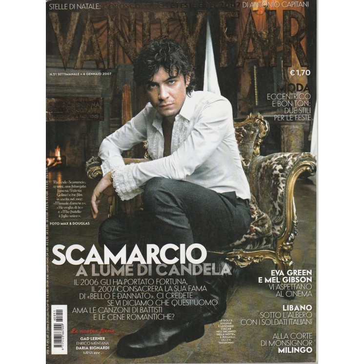 VANITY FAIR n.51 4 gen 2007 R.Scamarcio - M.Gibson - Milingo  4,70€
