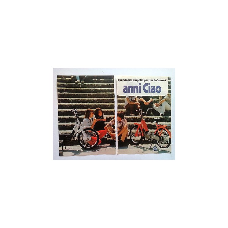 P72.001 Pubblicità Advertising ANNI CIAO - PIAGGIO * 1972 * 2 PAGIN...