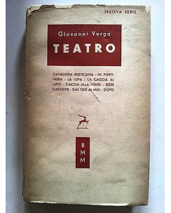 Giovanni Verga: Teatro ed. BMM [RS] A29