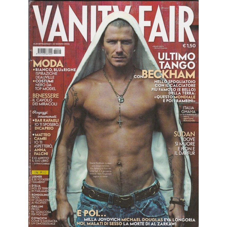 VANITY FAIR n.24 22 giu 2006 D.Beckham - A.Falchi - M.Jovovich - M....