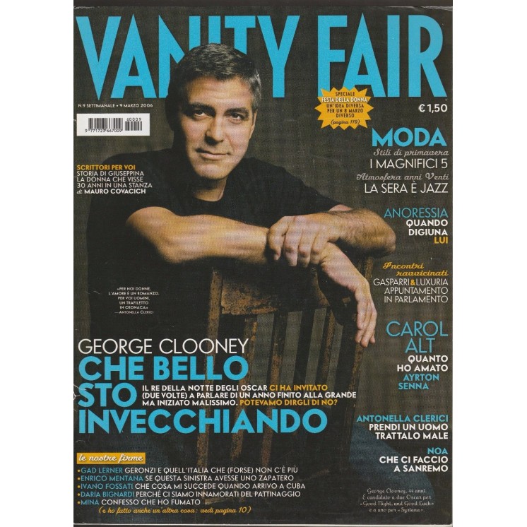 VANITY FAIR n. 9 9 mar 2006 G.Clooney - C.Alt - A.Clerici  4,70€