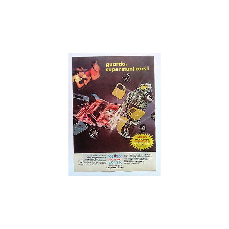 P80.027 Pubblicità Advertising HARBERT SUPER STUNT CARS! * 1980  4,20€