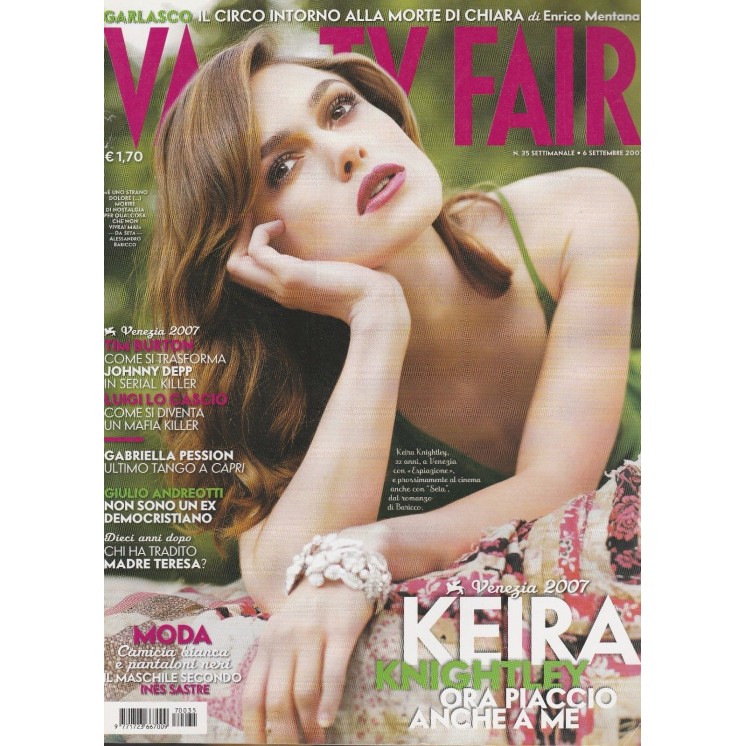 VANITY FAIR n.35 6 set 2007 T.Burton - J.Depp - K.Knightley - Andre...
