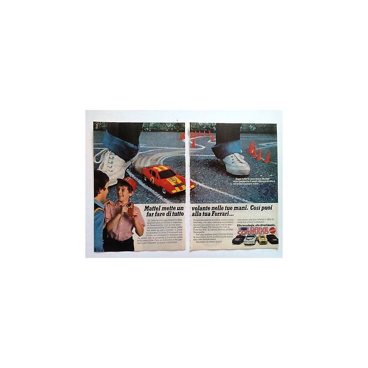 P81.001 Pubblicità Advertising MATTEL DRIVE COMMAND * 1981 * 2 PAGI...