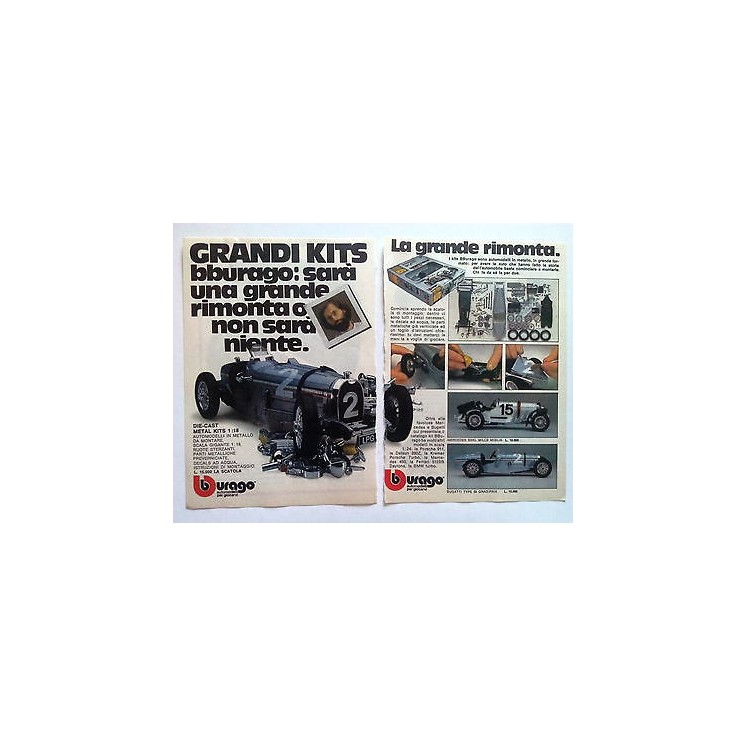P81.004 Pubblicità Advertising BBURAGO! GRANDI KITS * 1981 * 2 PAGI...