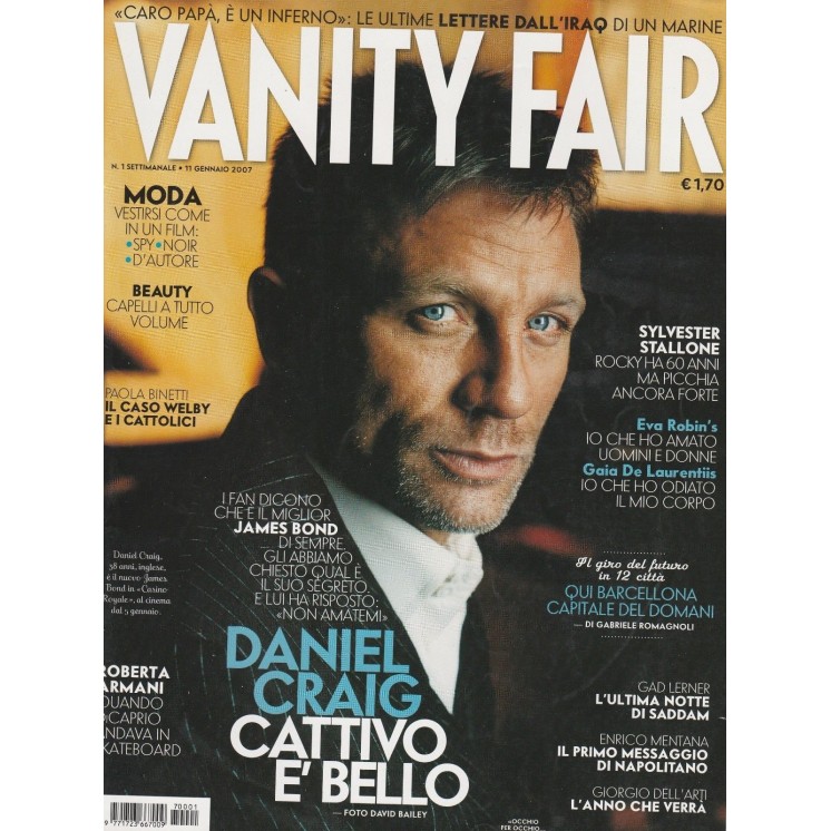 VANITY FAIR n. 1 11 gen 2007 D.Craig - S.Stallone - E.Robins - Sadd...