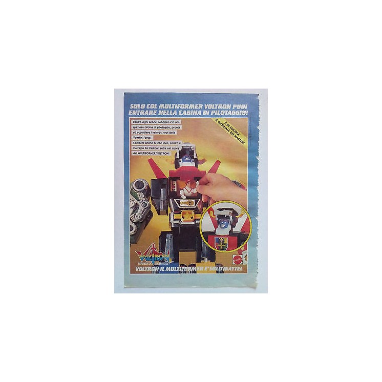 P87.002 Pubblicità Advertising MULTIFORMER VOLTRON MATTEL * 1987 * ...