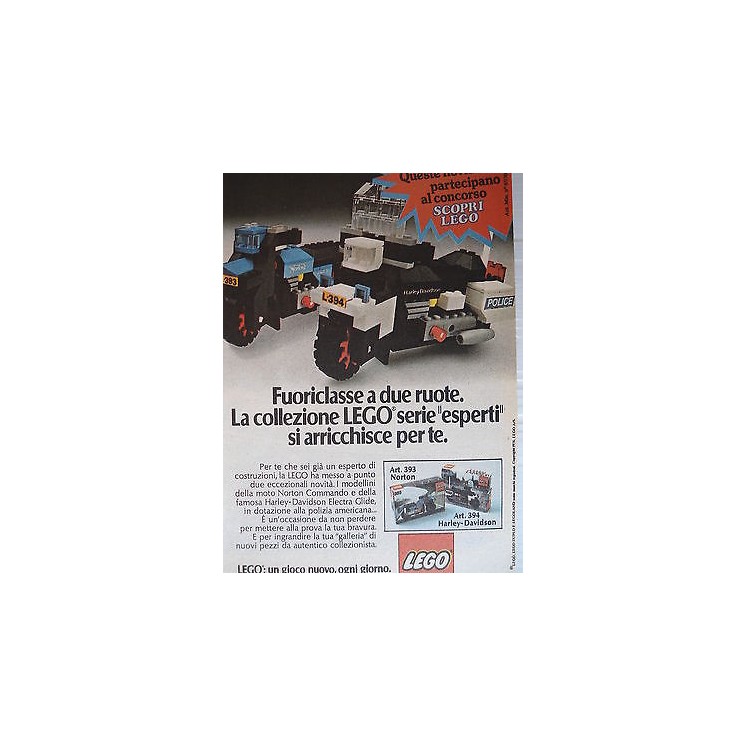 P.70.03 Pubblicita' Advertising Lego costruzioni 1970 Clipping fume...