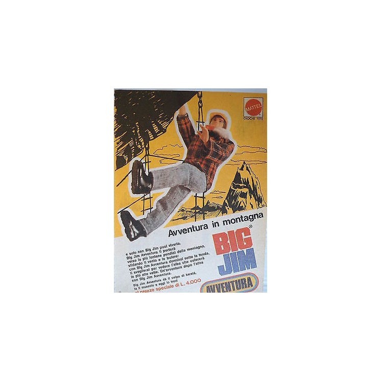 P.70.07 Pubblicita' Advertising Mattel Big Jim avventura 1970 Clipp...