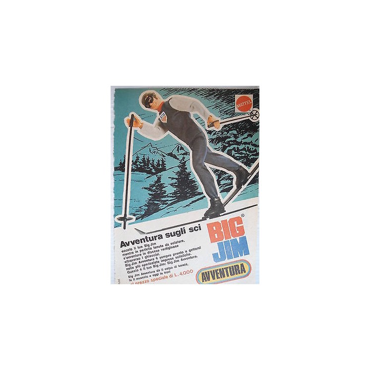 P.70.10 Pubblicita' Advertising Mattel Big Jim avventura1970 Clippi...