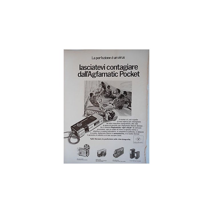 P.70.14 Pubblicita' Advertising Agfa Agfamatic Pocket 1970 Clipping...