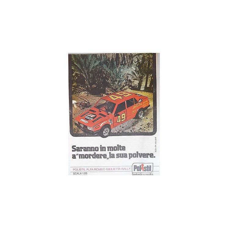 P.70.25 Pubblicita' Advertising Polistil Alfa Romeo Rally 1970 Clip...