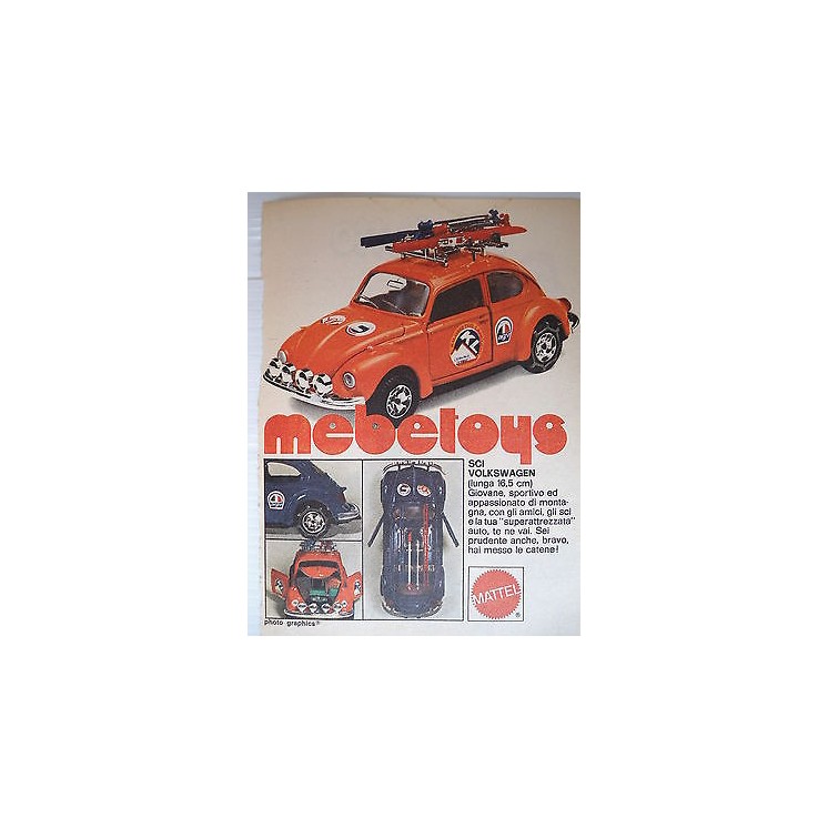 P.70.38 Pubblicita' Advertising Mattel Mebetoys Volkswagen sci Clip...