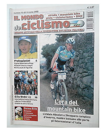 Il Mondo del Ciclismo n10del 6mar 2003 Absalon-Stropparo-Museeuw   [SR]