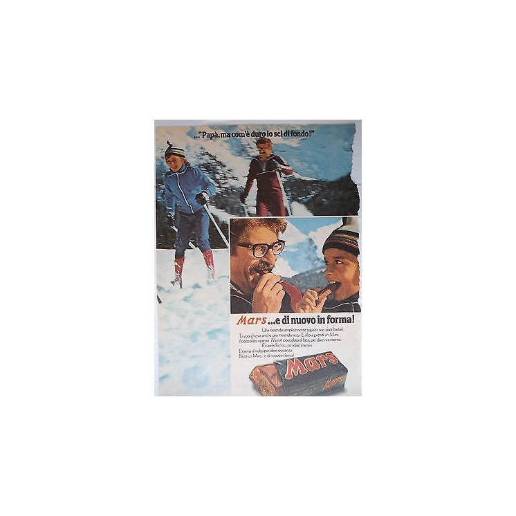 P.70.47 Pubblicita' Advertising Mars cioccolato e mou 1970 Clipping...