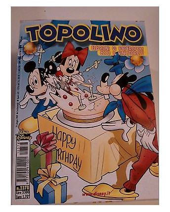 Topolino n.2378 -26 Giugno 2001- Edizioni Walt Disney
