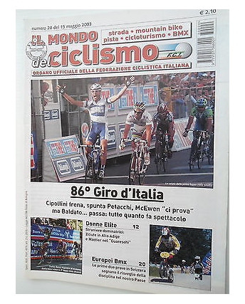 Il Mondo del Ciclismo n20del 15mag 2003 Cipollini-Petacchi-McEwen  [SR]