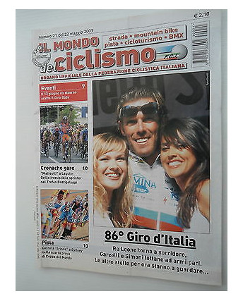 Il Mondo del Ciclismo n21del 22mag  2003 Cipollini-Simoni-Garzelli   [SR]