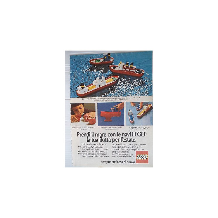 P.70.72 Pubblicita' Advertising Lego flotta navale1970 Clipping fum...