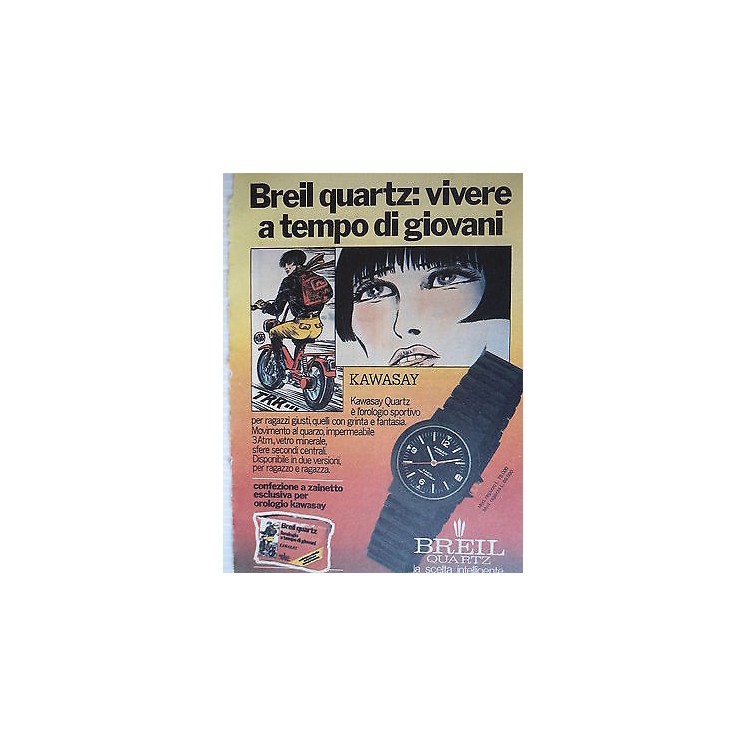 P.80.08 Pubblicita' Advertising Breil quartz orologi 1980 Clipping ...