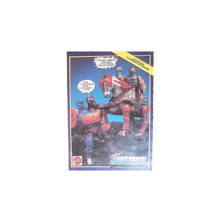 P.80.28 Pubblicita' Advertising Mattel Masters Stridor-Two bad 1980...
