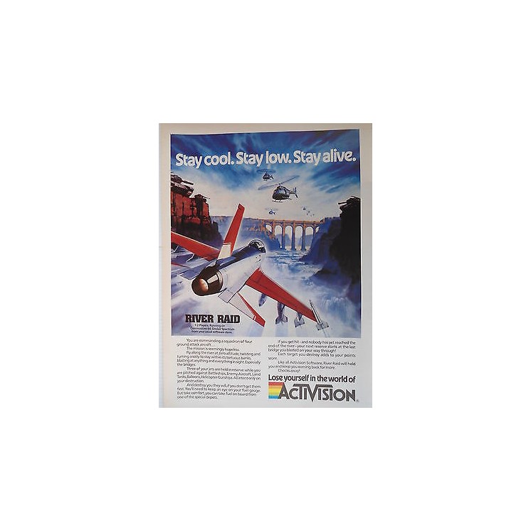 P.80.31 Pubblicita' Advertising Activision-River raid 1980 Clipping...