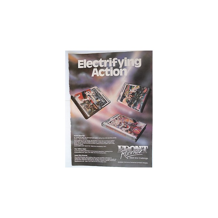 P.80.34 Pubblicita' Advertising Electrifying Action C64 1980 Clippi...