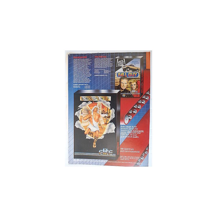 P.80.35 Pubblicita' Advertising Fall Guy-Kokotoni wilf C64 1980 Cli...