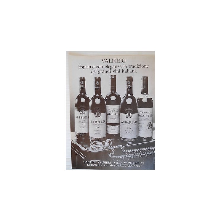 P.83.02 Pubblicita' Advertising Varfieri vini italiani 1983 Clippin...