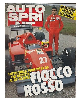 Auto Sprint n. 11 del 1986:Fiocco Rosso