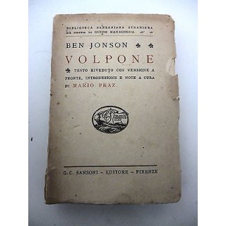 BEN JONSON: Volpone - 1943 G.C. SANSONI EDITORE A70  6,20€