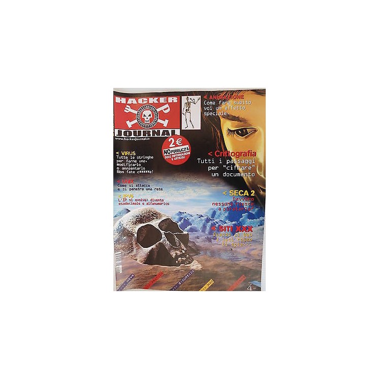 Hacker Journal n. 3 Giu Lug 2002 Ed. 4Ever Seca2 Unix Virus Ipv6 Si...