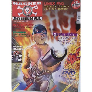 Hacker Journal n. 4 Lug 2002 Ed. 4Ever Firewalking R.Stallamn Spamm...