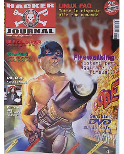 Hacker Journal n. 4 Lug 2002 Ed. 4Ever Firewalking R.Stallamn Spamming FF03