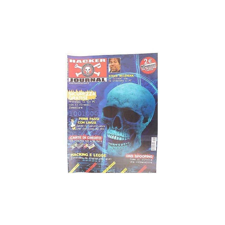 Hacker Journal n. 5 Lug Ago 2002 Ed. 4Ever S.Wozniak Linux Dnsspoof...