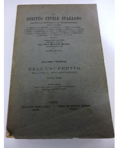 GIACOMO VEREZIAN: Diritto civile  italiano Vol.V° (SERVITU' 1) - II° ed.1931 A78