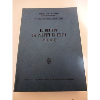 QUADERNI DI STUDI E LEGISL. n.11: IL DIR. DEI PARTITI IN ITALIA (19...