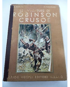 DANIELE DEFOE: Le avventure di Robinson Crusoe - V° ed. 1940 ULRICO HOEPLI A58