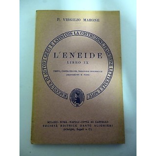 P.VIRGILIO MARONE: L'Eneide [LIBRO IX], XII ED. 1968 SOC. EDIT. D. ...