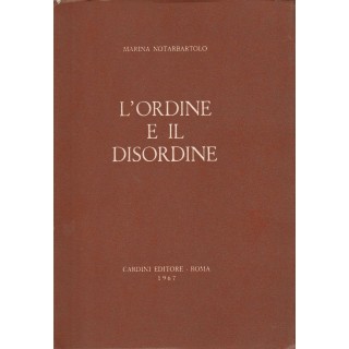 Marina Notarbartolo: L'ordine e il disordine ed.Cardini A85  7,20€